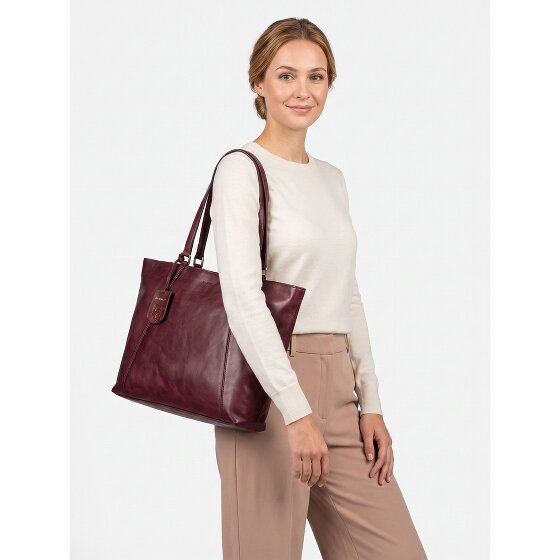 Burkely Fine Florence Sac de shopper Cuir véritable 37 cm Compartiment ordinateur