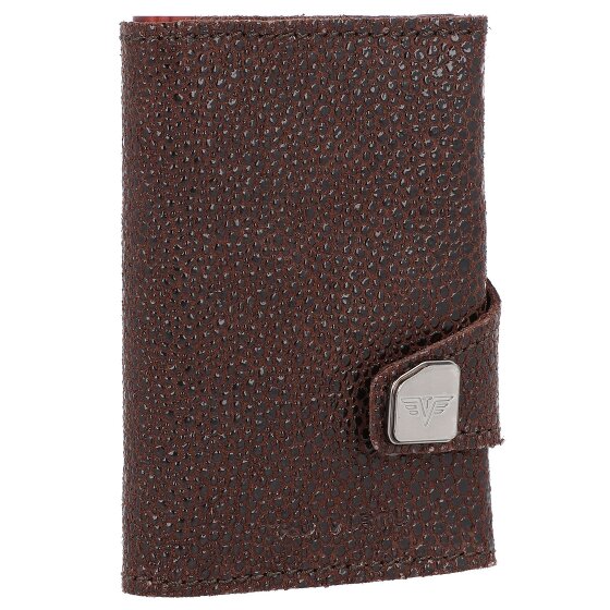 Tru Virtu Click & Slide Porte-cartes de crédit Porte-monnaie RFID en cuir 6,5 cm