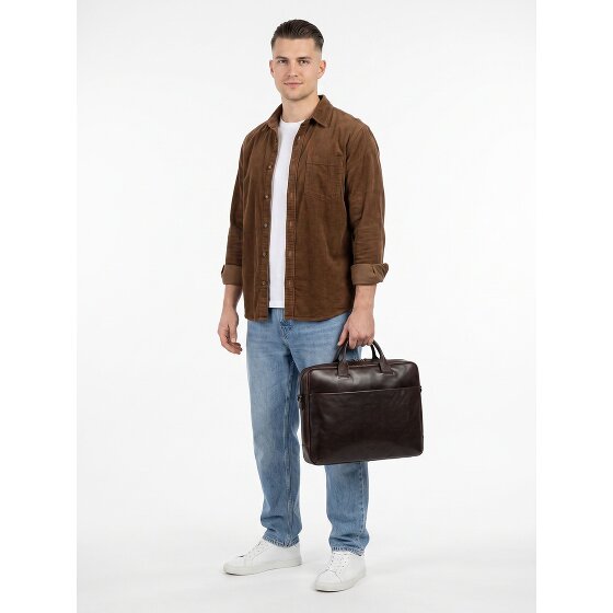 Jost London Attaché-case Cuir véritable 40 cm Compartiment ordinateur