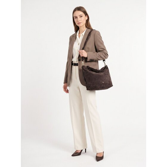 abro Ebony Sac à bandoulière Cuir véritable 39 cm