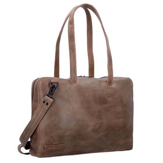 Plevier Pure Sac à bandoulière en cuir 43 cm Compartiment pour ordinateur portable