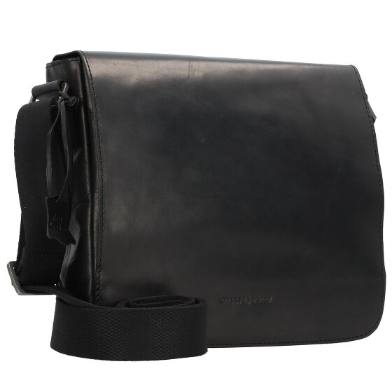 Greenburry Pure Black Sac à bandoulière Cuir 26 cm