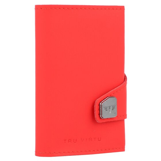Tru Virtu Click & Slide Porte-cartes de crédit Porte-monnaie RFID en cuir 6,5 cm