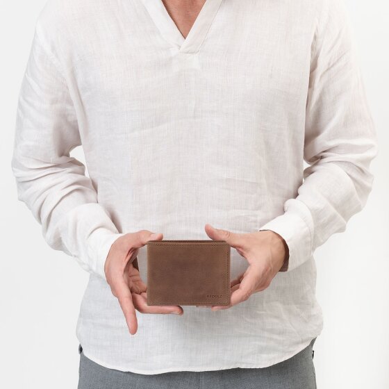 Redolz Leather Essentials QF Porte-monnaie en cuir RFID 12 cm