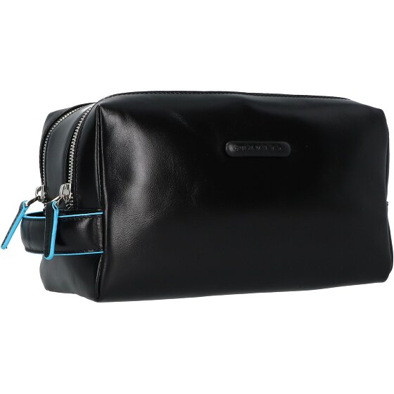 Piquadro Blue Square Trousse de toilette Cuir véritable 25 cm