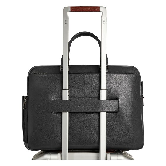 Piquadro Solm Attaché-case Cuir véritable 42 cm Compartiment ordinateur