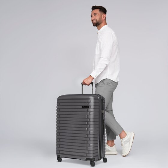 Pactastic Collection 04 THE LARGE + 4 roulettes Trolley L 75 cm avec soufflet d'extension