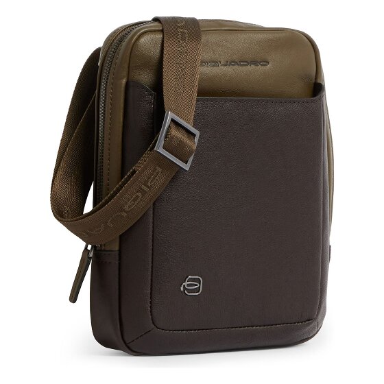 Piquadro Black Square Sac à bandoulière Cuir véritable 17 cm