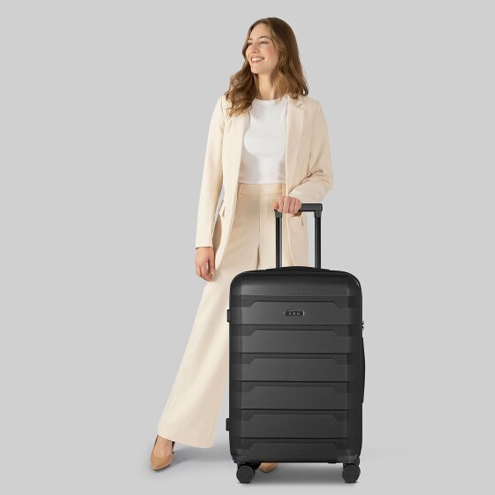 d&n South Dakota 4 roulettes Trolley M 66 cm avec soufflet d'extension