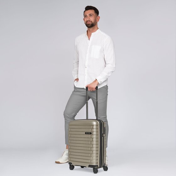 Pactastic Collection 04 THE CABIN + 4 roulettes Trolley de cabine S 55 cm avec soufflet d'extension