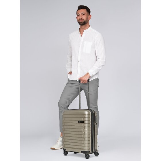 Pactastic Collection 04 THE CABIN + 4 roulettes Trolley de cabine S 55 cm avec soufflet d'extension