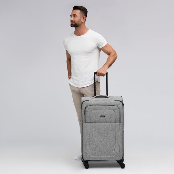 Redolz Essentials 12 LARGE 4 roues Valise cabine 79 cm '"avec soufflet d''extension"'