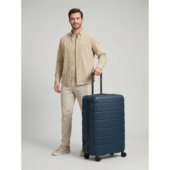 Saxoline Miami 4 roues Valise cabine L 75 cm avec soufflet d'extension