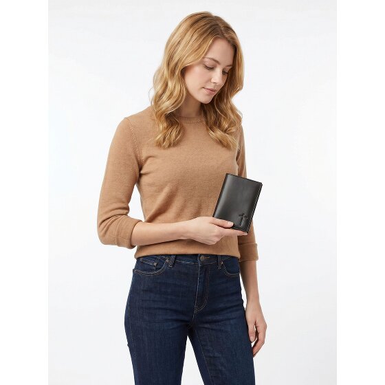 oxmox Leather Porte-monnaie Protection RFID Cuir véritable 10 cm