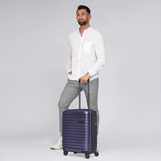 Pactastic Collection 04 THE CABIN + 4 roulettes Trolley de cabine S 55 cm avec soufflet d'extension