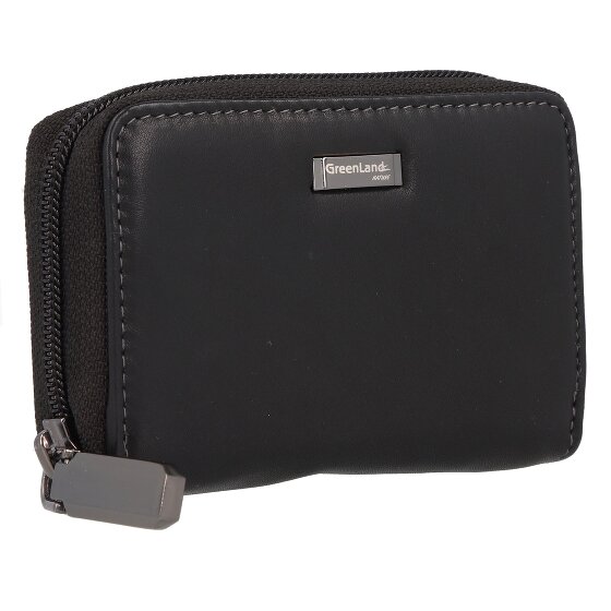 Greenland Nature Black Nappa Porte-cartes de crédit RFID en cuir 11 cm