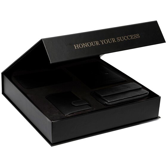 The Chesterfield Brand Porte-cartes de crédit set cadeau 4 pièces cuir 7 cm