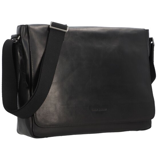 Greenburry Pure Black Messenger Cuir 37 cm