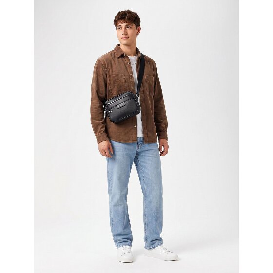 Lacoste Ossian Sac à bandoulière Cuir véritable 19 cm