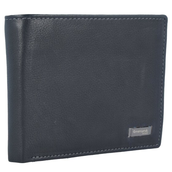 Greenland Nature Black Nappa Porte-monnaie en cuir RFID 11 cm