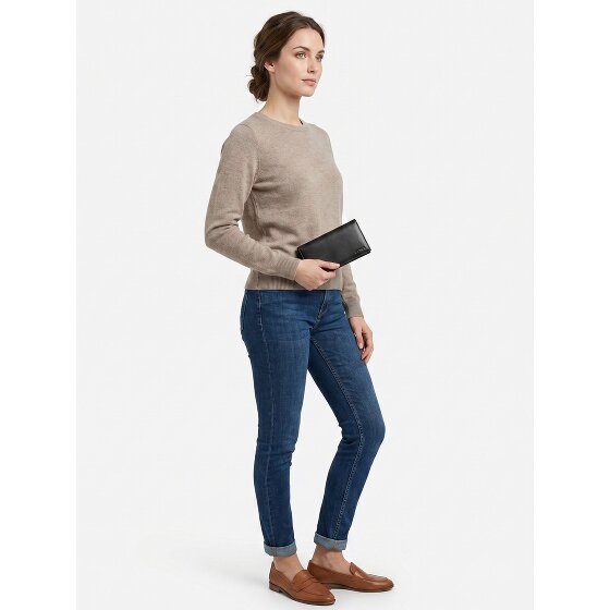 oxmox Leather Porte-monnaie Protection RFID Cuir véritable 13 cm