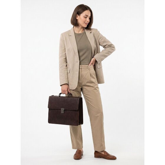 Jost Glasgow Attaché-case Protection RFID Cuir véritable 40 cm Compartiment ordinateur