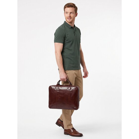 Golden Head Colorado Attaché-case Protection RFID Cuir véritable 38 cm Compartiment ordinateur
