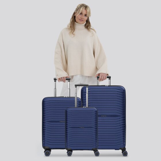 Stratic Shine 4 roulettes Set de valises 3 pièces avec soufflet d'extension
