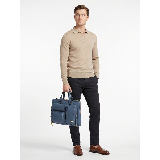 DuDu Pocket Attaché-case Cuir véritable 36 cm Compartiment ordinateur