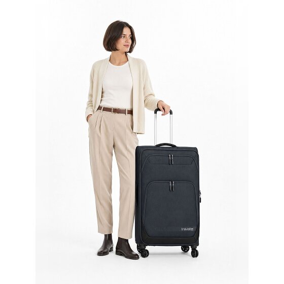 Travelite Kick Off 4 roues Valise cabine L 78 cm avec soufflet d'extension