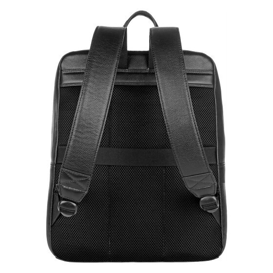 bugatti Black Daypack Cuir 40 cm Compartiment pour ordinateur portable