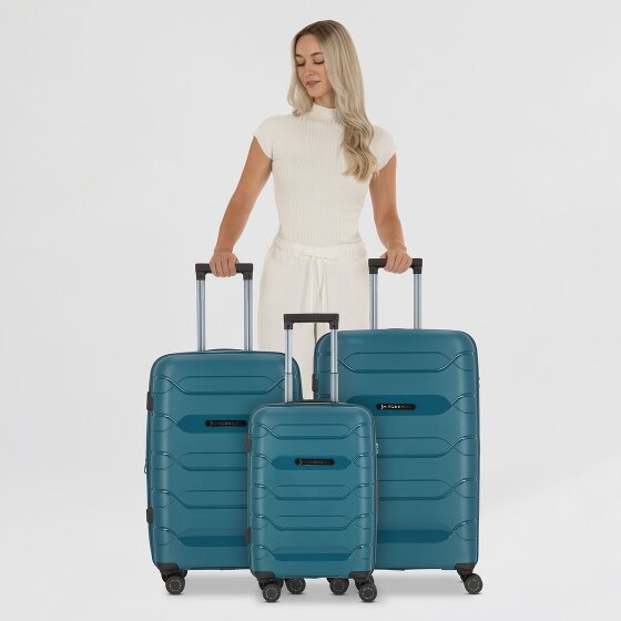 Polestream Strz by Asteroid 4 roulettes Set de valises 3 pièces avec soufflet d'extension