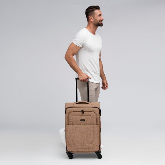 Redolz Essentials 12 MEDIUM – Valise cabine à 4 roues de 67 cm avec soufflet d'extension