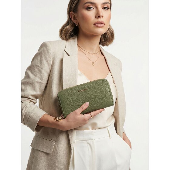 Lazarotti Bologna Leather XL Double Zip-Around Porte-monnaie RFID Cuir 20 cm