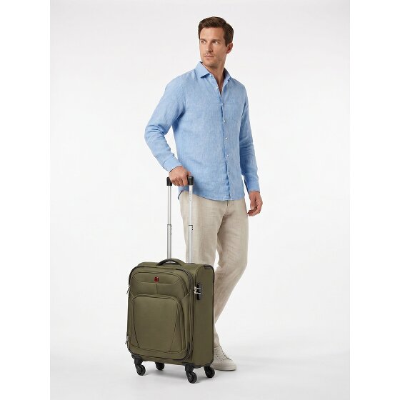 Wenger Beaumont 4 roulettes Trolley de cabine S 54 cm avec soufflet d'extension