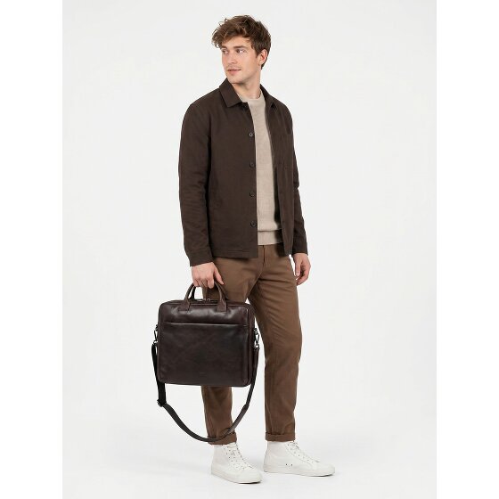 Jost London Attaché-case Cuir véritable 38 cm Compartiment ordinateur