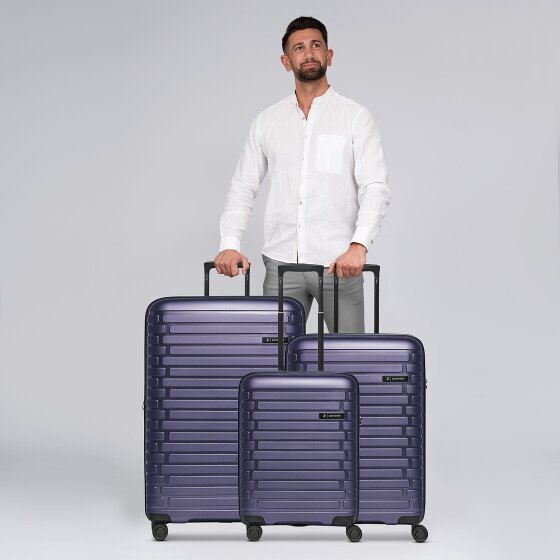 Pactastic Collection 04 THE THREE SET + 4 roulettes Set de valises 3 pièces avec soufflet d'extension