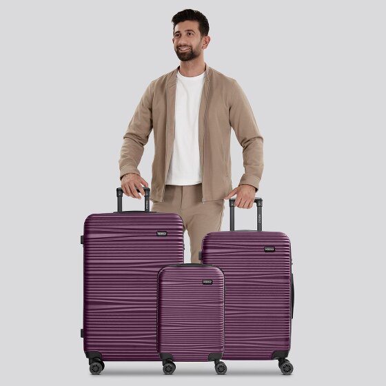 Redolz Essentials 16 3-SET 4 roulettes Set de valises 3 pièces