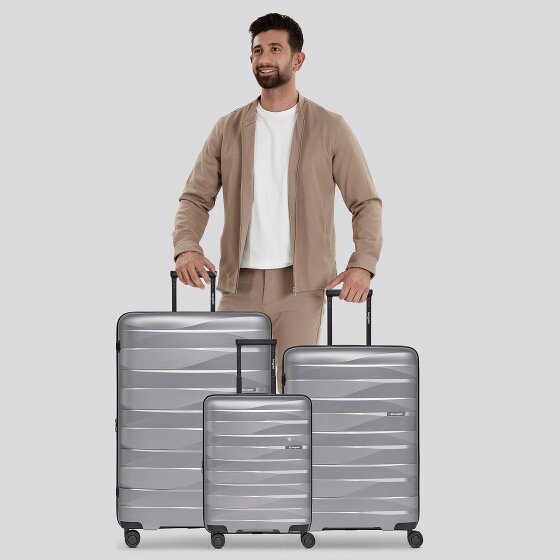 Bergpfeil Travel Set de valises à 4 roulettes 3 pièces avec soufflet extensible