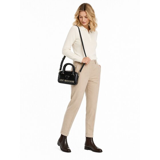 Love Moschino Nero Sac à main Cuir véritable 21 cm