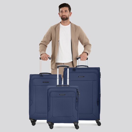 Franky Melbourne 3.0 Set de valises à 4 roulettes 3pcs avec soufflet extensible