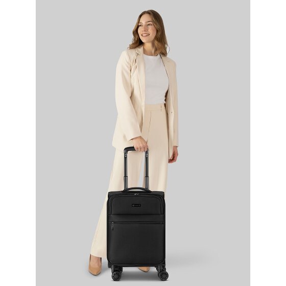 bugatti Valencia Soft 4 roues Valise cabine S 55 cm avec soufflet d'extension