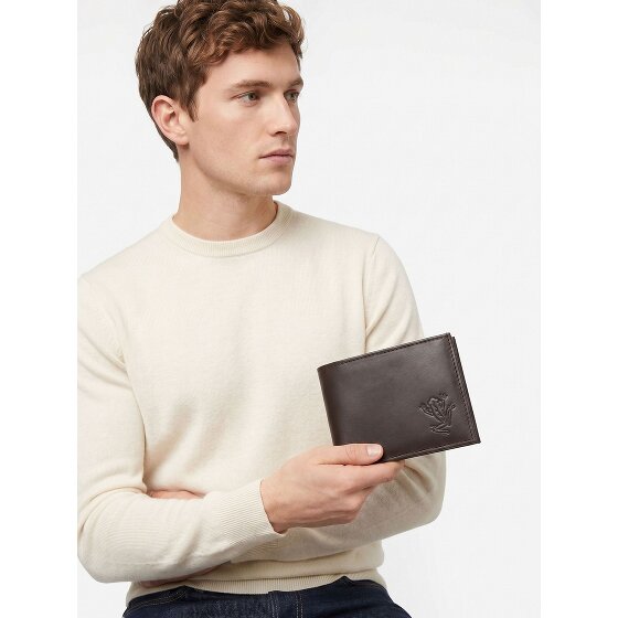 oxmox Leather Porte-monnaie Protection RFID Cuir véritable 11 cm