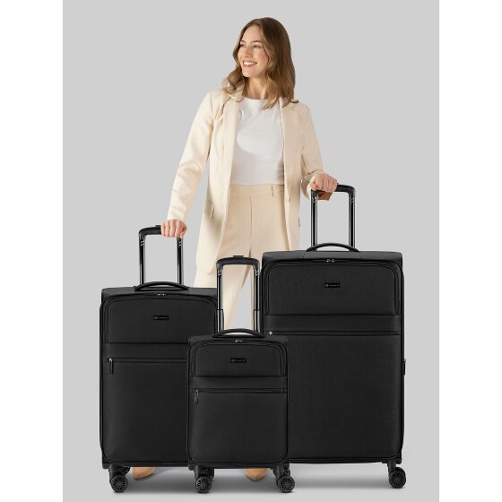 bugatti Valencia Soft 4 roues Set de valises 3 pièces avec soufflet d'extension