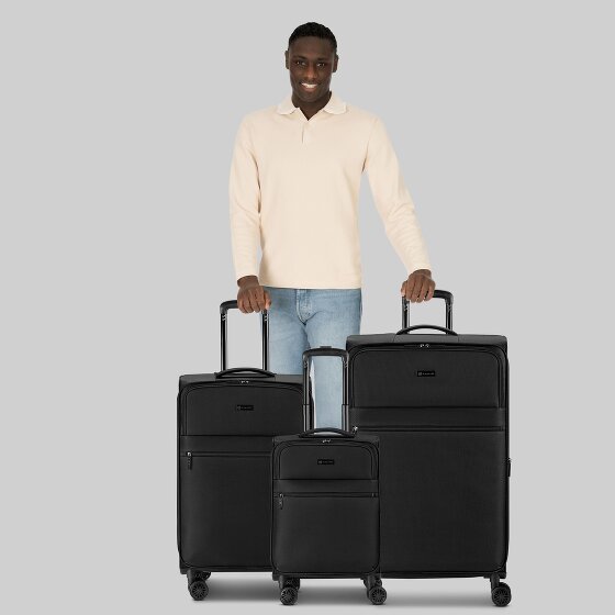 bugatti Valencia Soft 4 roulettes Set de valises 3 pièces avec soufflet d'extension