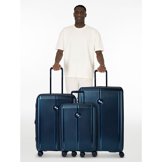 Polestream Paris 4 roulettes Set de valises 3 pièces avec soufflet d'extension