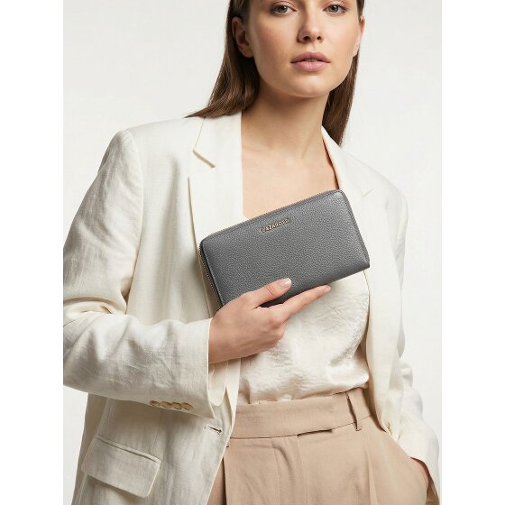 Lazarotti Bologna Leather XL Porte-monnaie zip-around en cuir 19 cm