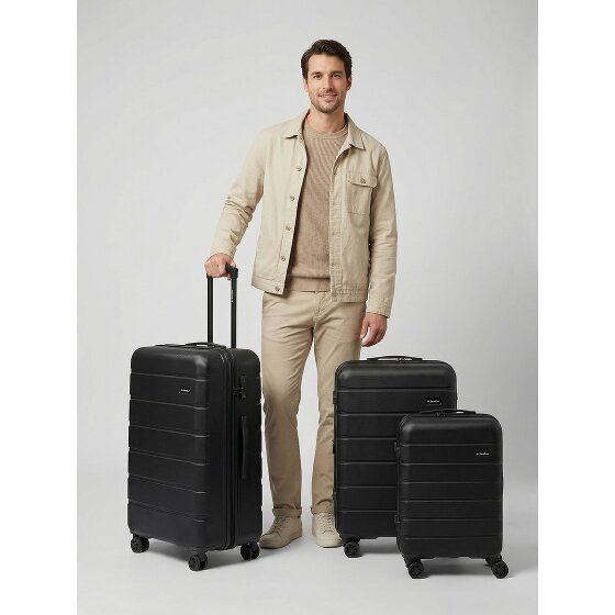 Saxoline Miami 4 roulettes Set de valises 3 pièces avec soufflet d'extension