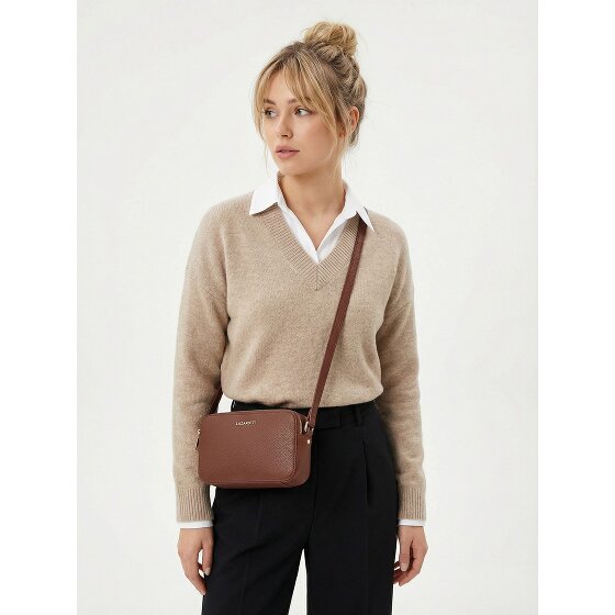 Lazarotti Bologna Leather Sac à bandoulière en cuir double zip 18 cm