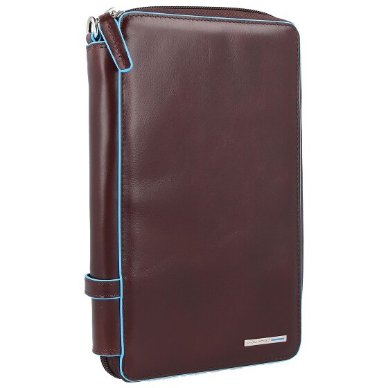 Piquadro Blue Square Étui pour passeport en cuir 14 cm